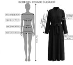Uzun Rayon Tunik – Kuşaklı ve Düğmeli - Görsel 2